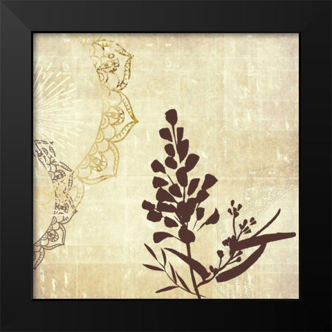 Henna Highlights 2 Black Modern Wood Framed Art Print by Duncan-He, Louis