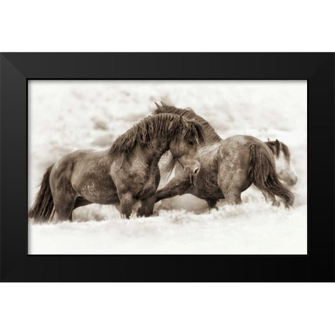 Brothers Black Modern Wood Framed Art Print by Dearing, Lisa