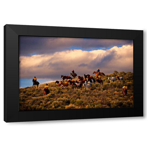 Chasing Thunder Black Modern Wood Framed Art Print with Double Matting by Dearing, Lisa