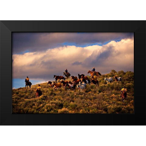 Chasing Thunder Black Modern Wood Framed Art Print by Dearing, Lisa