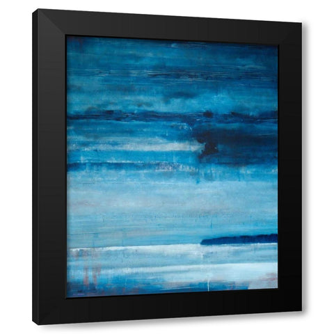 Ocean Blue Black Modern Wood Framed Art Print with Double Matting by Diliberto, Michael A.