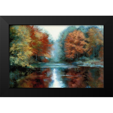 Saco River Black Modern Wood Framed Art Print by Engelman, Esther