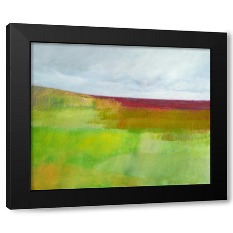 Dorset Green and Red Black Modern Wood Framed Art Print by Engeln, Skadi