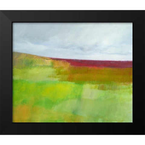 Dorset Green and Red Black Modern Wood Framed Art Print by Engeln, Skadi