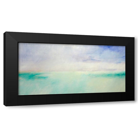 Green and Purple Sea and Sky Black Modern Wood Framed Art Print by Engeln, Skadi