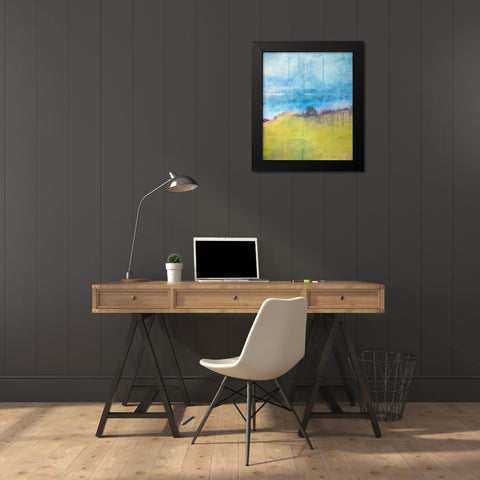 Interwoven Landscape Black Modern Wood Framed Art Print by Engeln, Skadi