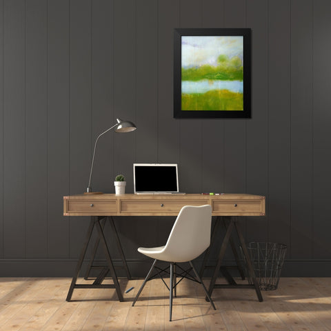 Purple and Green Landscape Black Modern Wood Framed Art Print by Engeln, Skadi