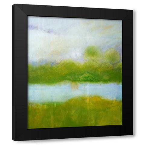 Purple and Green Landscape Black Modern Wood Framed Art Print with Double Matting by Engeln, Skadi