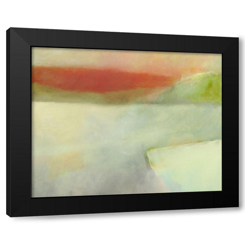Ice Lake and Red Mountain Black Modern Wood Framed Art Print by Engeln, Skadi