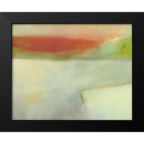 Ice Lake and Red Mountain Black Modern Wood Framed Art Print by Engeln, Skadi