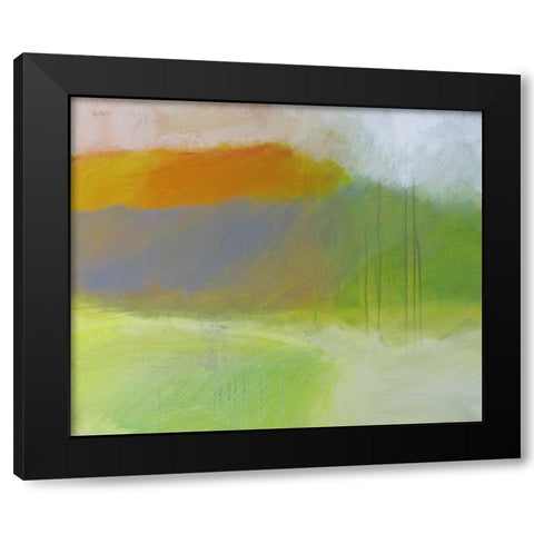 Yellow Mountain Black Modern Wood Framed Art Print by Engeln, Skadi