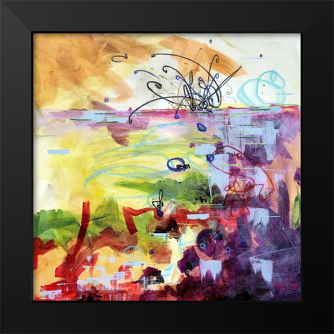 Play Me Black Modern Wood Framed Art Print by Ernst, Heather W.