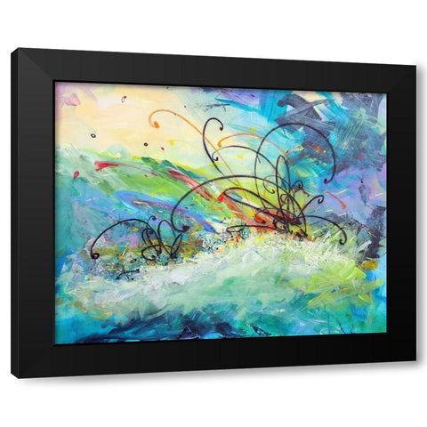 Shine Black Modern Wood Framed Art Print by Ernst, Heather W.