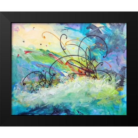 Shine Black Modern Wood Framed Art Print by Ernst, Heather W.