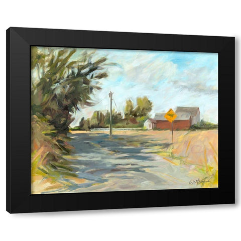 Dry Slough Road Black Modern Wood Framed Art Print by Ekstrand, Kris