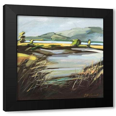 Pantano Black Modern Wood Framed Art Print with Double Matting by Ekstrand, Kris