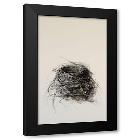 Fledged Nest Black Modern Wood Framed Art Print by Ekstrand, Kris