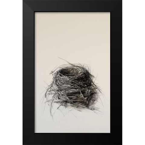 Fledged Nest Black Modern Wood Framed Art Print by Ekstrand, Kris