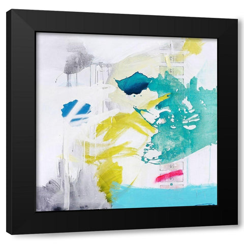 Geologias Black Modern Wood Framed Art Print by Escayo, Alba