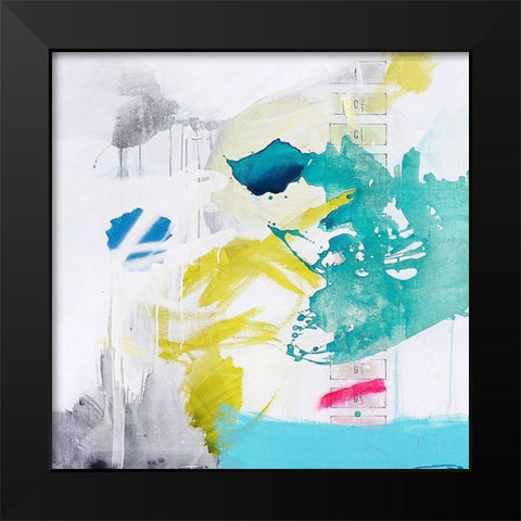 Geologias Black Modern Wood Framed Art Print by Escayo, Alba
