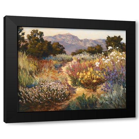 Spring Trails Black Modern Wood Framed Art Print with Double Matting by Freudenstein, Ellie