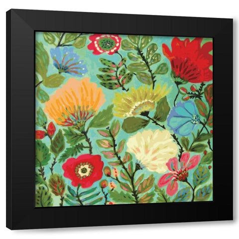 Freedom Garden Black Modern Wood Framed Art Print with Double Matting by Fields, Karen