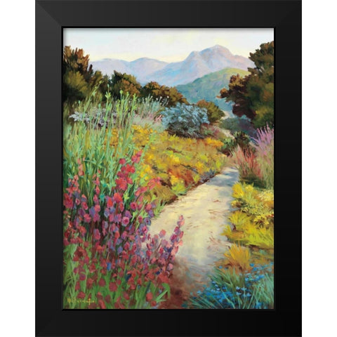Garden Path Black Modern Wood Framed Art Print by Freudenstein, Ellie