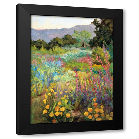 Spring Days Black Modern Wood Framed Art Print with Double Matting by Freudenstein, Ellie