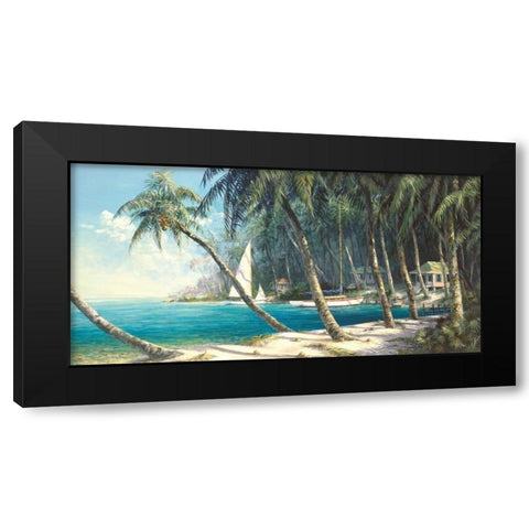 Bali Cove Black Modern Wood Framed Art Print with Double Matting by Fronckowiak, Art