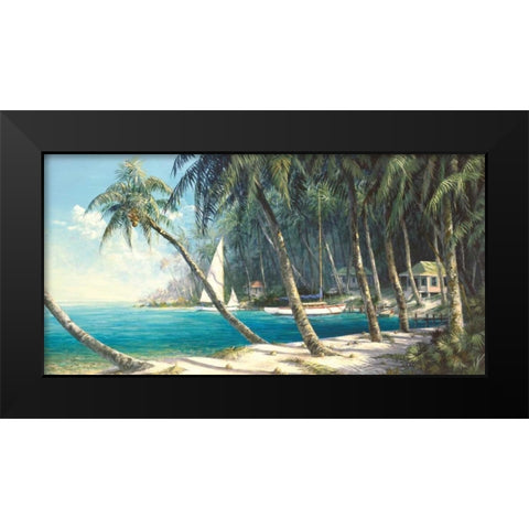 Bali Cove Black Modern Wood Framed Art Print by Fronckowiak, Art