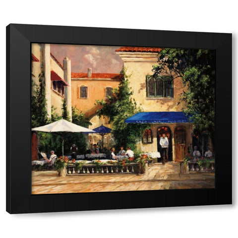 Cafe Bar Black Modern Wood Framed Art Print by Fronckowiak, Art