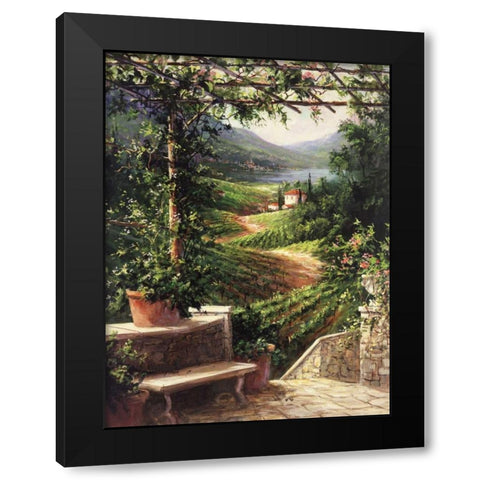 Chianti Vineyard Black Modern Wood Framed Art Print by Fronckowiak, Art