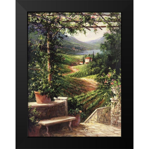 Chianti Vineyard Black Modern Wood Framed Art Print by Fronckowiak, Art