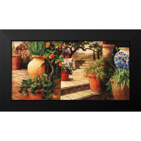 Turo Tuscan Orange Black Modern Wood Framed Art Print by Fronckowiak, Art