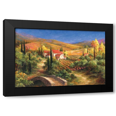 Tuscan Bridge Black Modern Wood Framed Art Print with Double Matting by Fronckowiak, Art