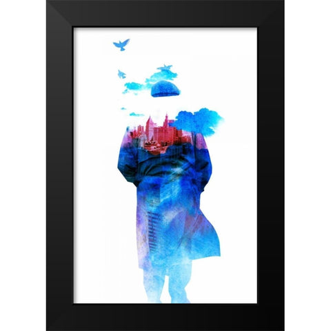 Get Away from Town Black Modern Wood Framed Art Print by Farkas, Robert