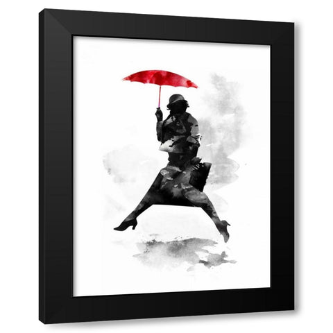 Puddle Jumper Black Modern Wood Framed Art Print with Double Matting by Farkas, Robert
