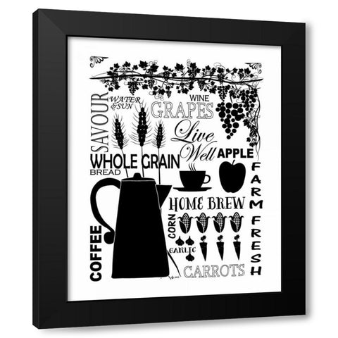 Culinary Love 2 Black Modern Wood Framed Art Print with Double Matting by Fuqua, Leslie