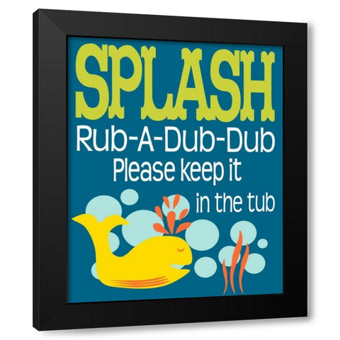 Ocean Bubble Friends 3 Black Modern Wood Framed Art Print by Fuqua, Leslie