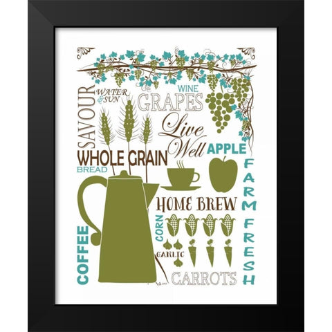 Culinary Love 2 Black Modern Wood Framed Art Print by Fuqua, Leslie