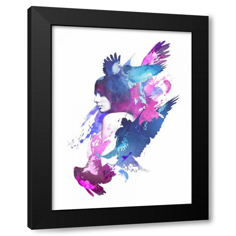 Bloody Fight Black Modern Wood Framed Art Print with Double Matting by Farkas, Robert