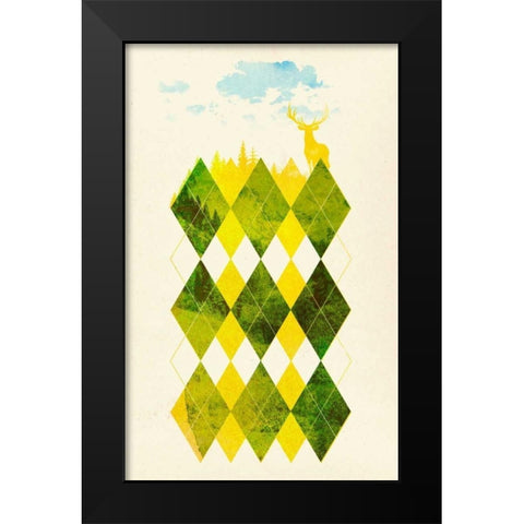 Elegant Forest Black Modern Wood Framed Art Print by Farkas, Robert