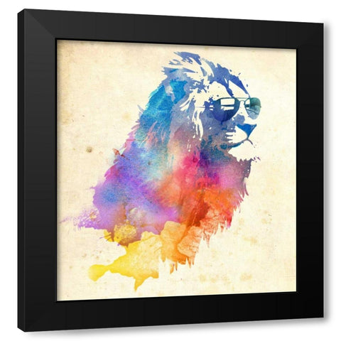 Sunny Leo Black Modern Wood Framed Art Print with Double Matting by Farkas, Robert
