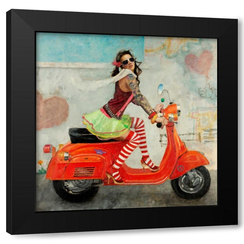 This Is How I Roll Black Modern Wood Framed Art Print with Double Matting by Fitzpatrick, Michael