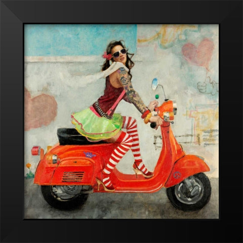 This Is How I Roll Black Modern Wood Framed Art Print by Fitzpatrick, Michael