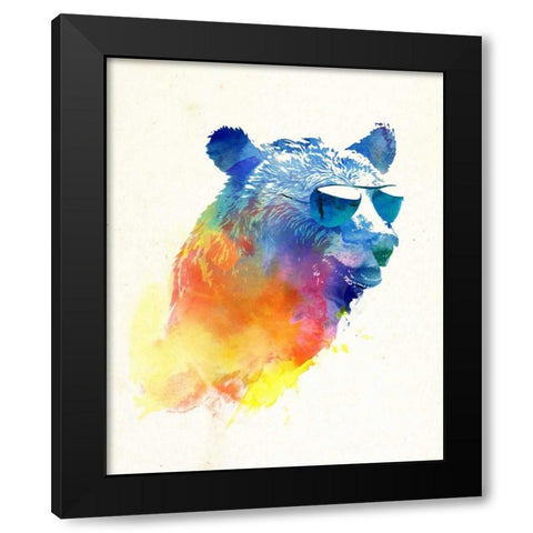 Sunny Bear Black Modern Wood Framed Art Print with Double Matting by Farkas, Robert