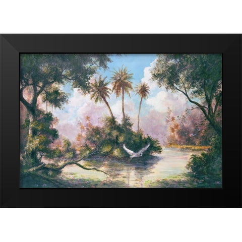 Glades Hammock Black Modern Wood Framed Art Print by Fronckowiak, Art