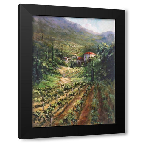 Tuscany Vineyard Black Modern Wood Framed Art Print by Fronckowiak, Art