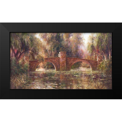 Willow Bridge Black Modern Wood Framed Art Print by Fronckowiak, Art