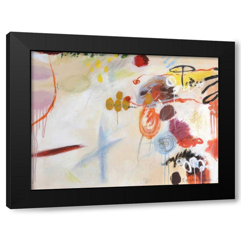 Catching Bubbles Black Modern Wood Framed Art Print by Fischer, Kyoko